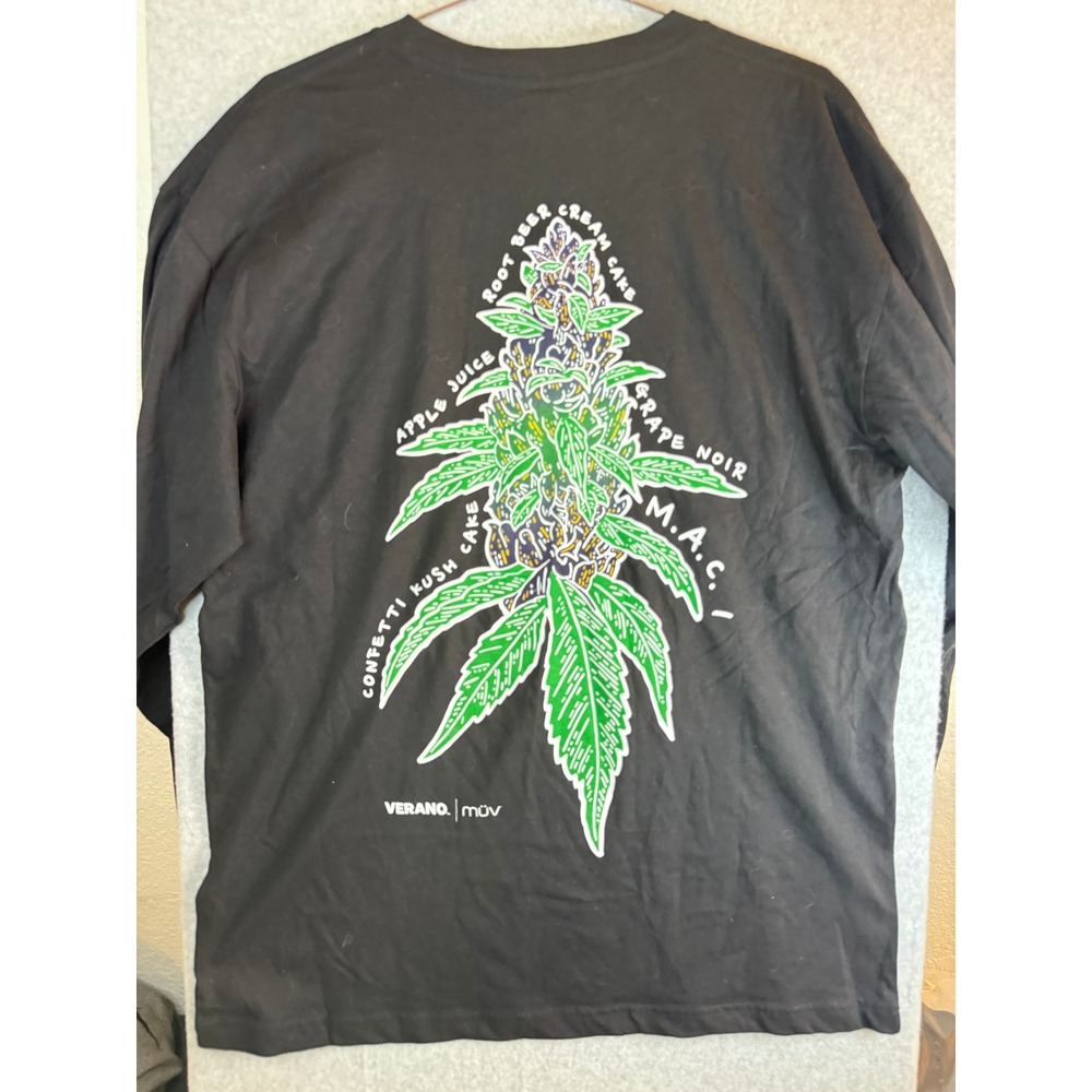 Verano Reserve MUV Long Sleeve Graphic Tee Black XL Cotton Heritage